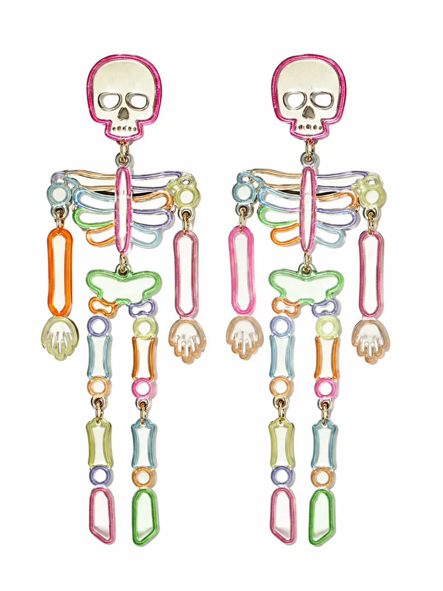 SUGARFIX by BaubleBar Halloween Glow-In-The-Dark Skeleton Earrings