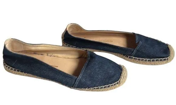Franco Sarto Denim Whip Espadrille Flats Size 11