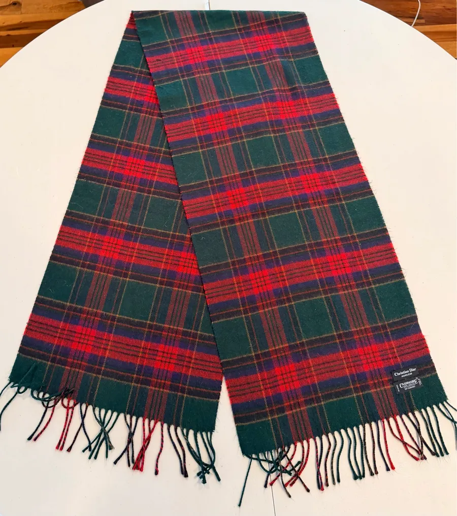 Christian Dior | Monsieur Tartan Plaid Cashmaire Scarf