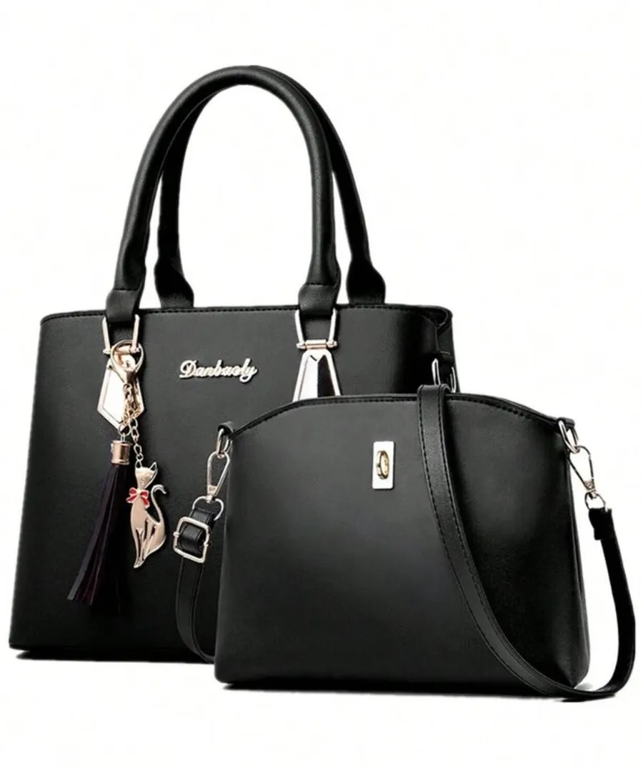 (RC) Danbaoly 2pc Women’s PU Leather Shoulder Crossbody Handbag Set Large