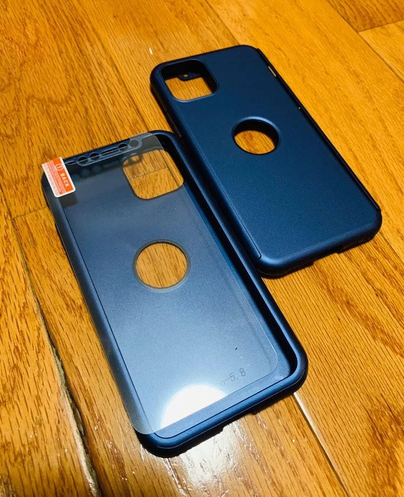 IPhone 11 Pro Max Fashion 360 Shockproof Case Blue