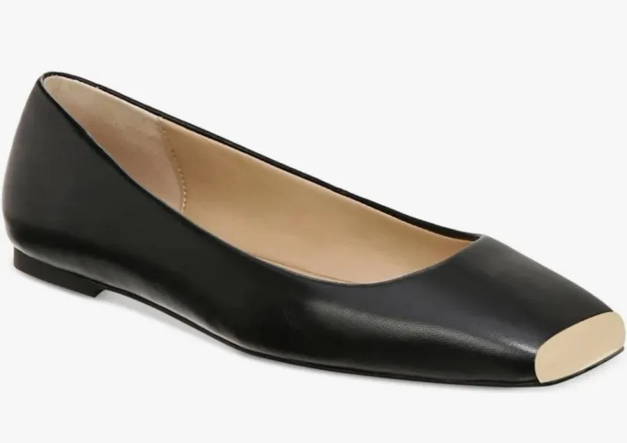 Alfani Step N' Flex Womens Neptoon Square Toe Flats Black Size 7 Ballet Flats