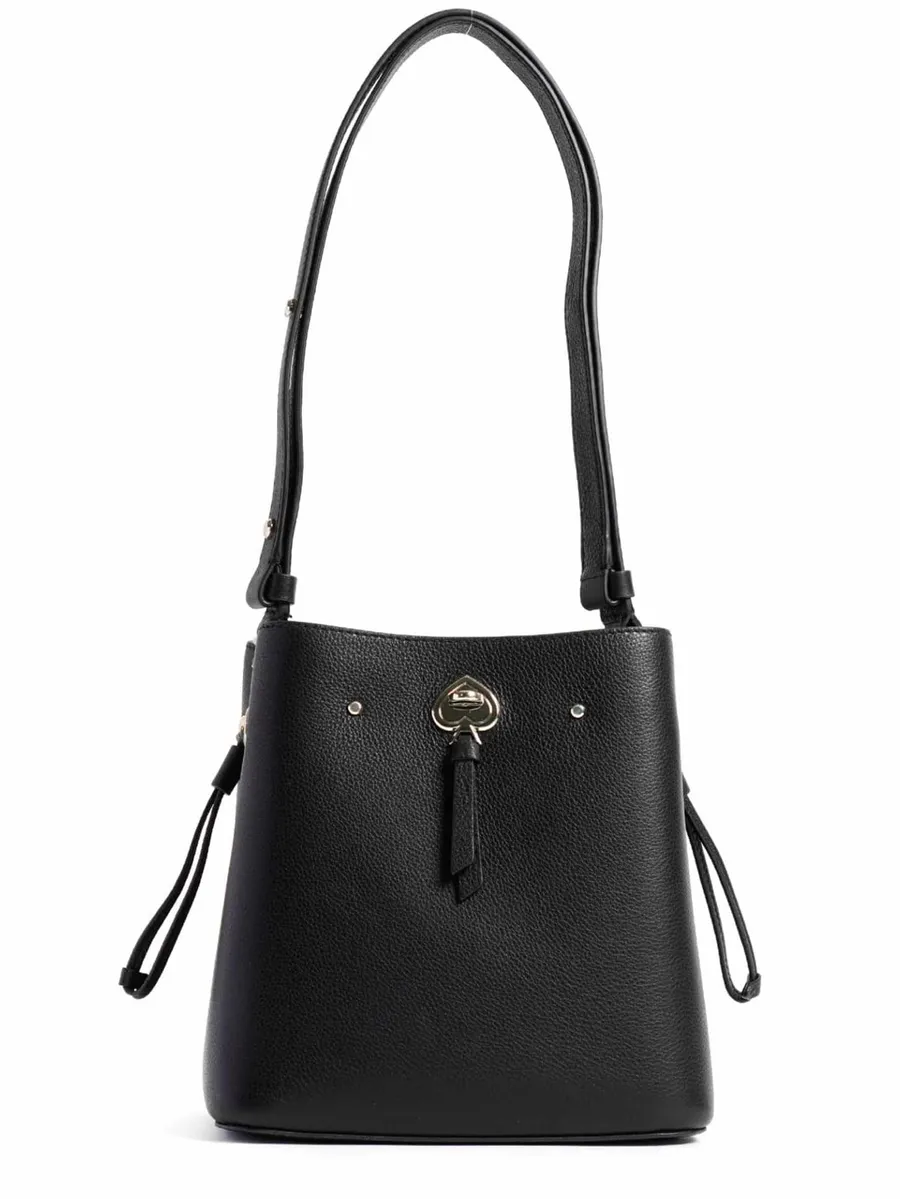 Kate Spade New York Marti Small Leather Bucket Bag Shoulder Bag in Black