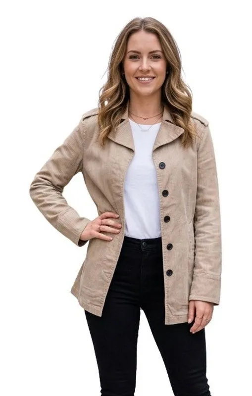 Calvin Klein Beige Collared Long Sleeve Jocket, M