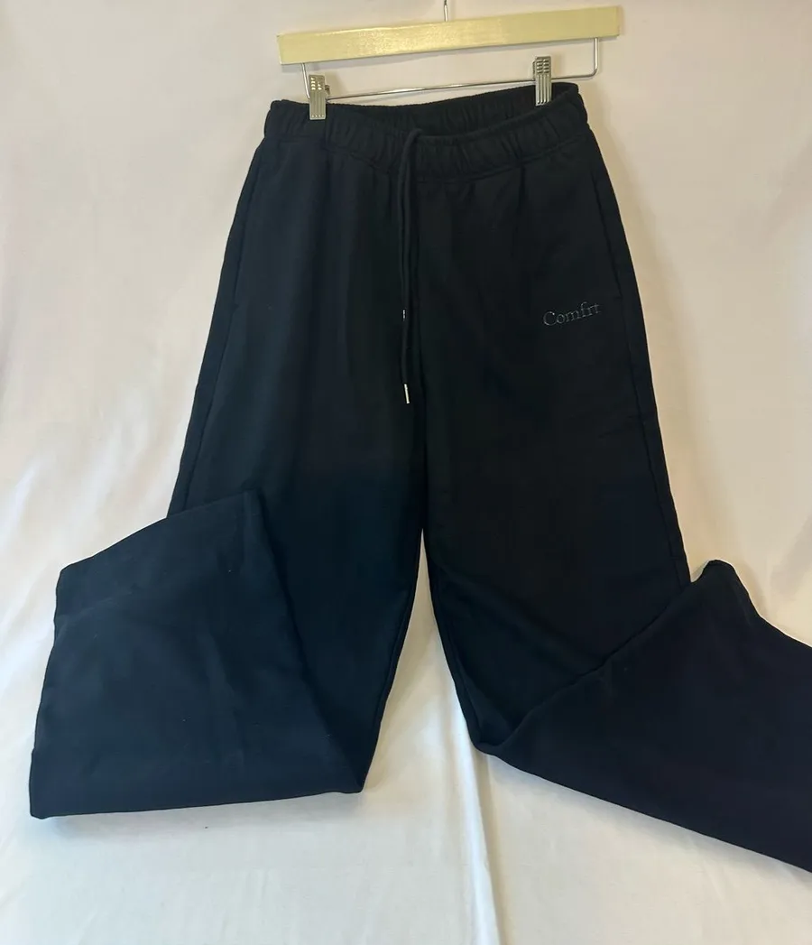 Comfrt Halo Lightweight straight Leg Sweatpants Black/obsidian Medium New Black