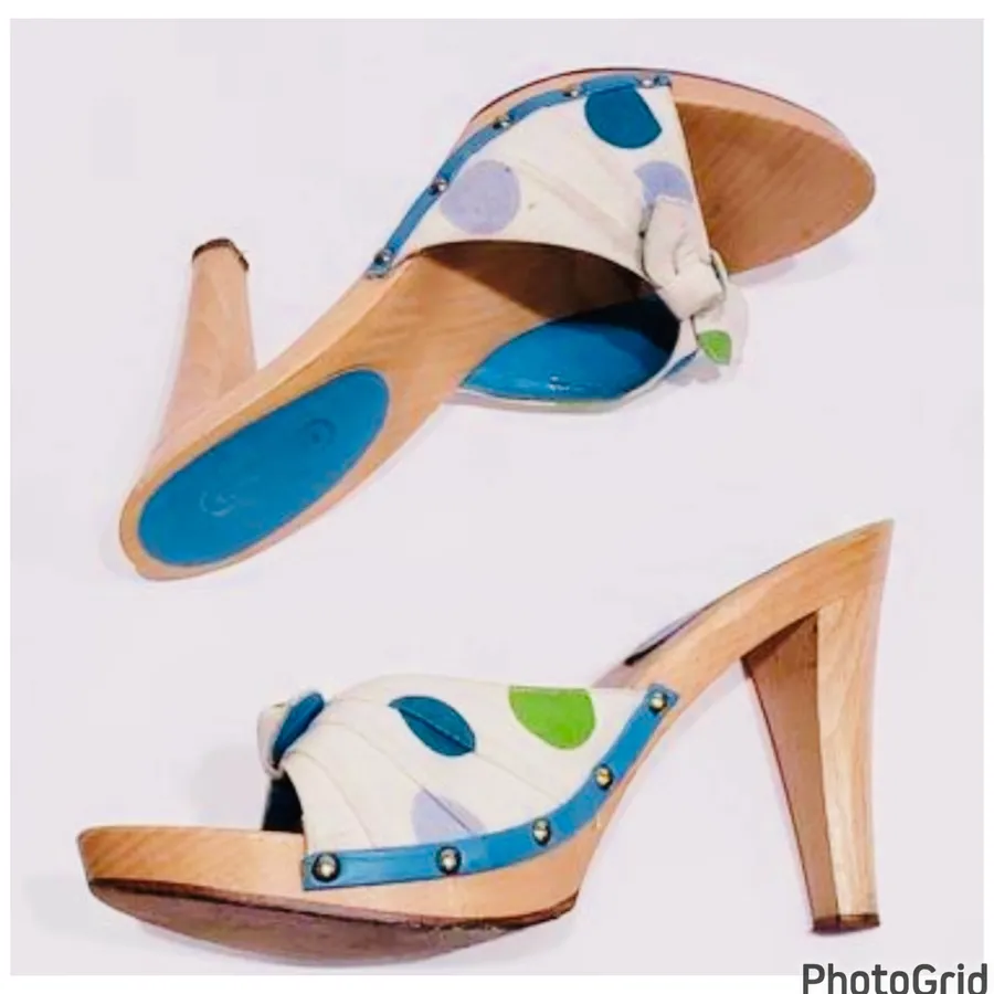 COACH Polka Dot Mules 8