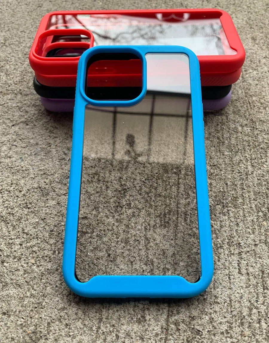 iPhone 13 Pro Max 360 shockproof clear candy case Blue