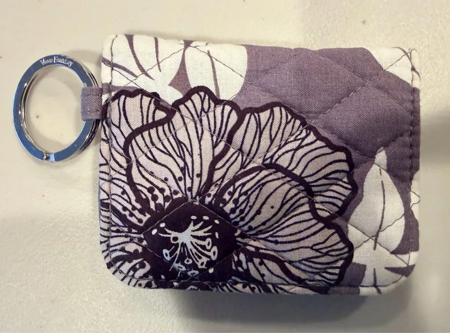 RETIRED: Vera Bradley | Moon Shadow Meadow, Campus Double ID Wallet Keychain
