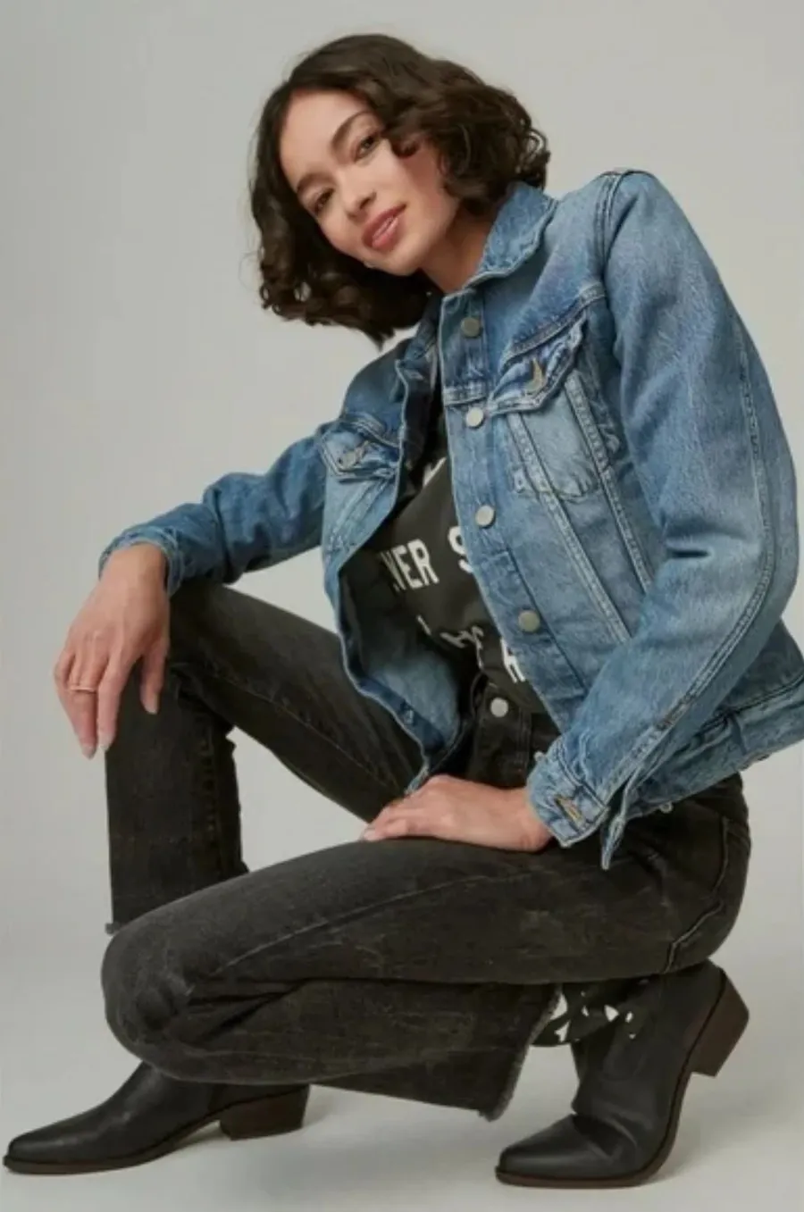 LUCKY BRAND Classic Denim Jacket Sz Large