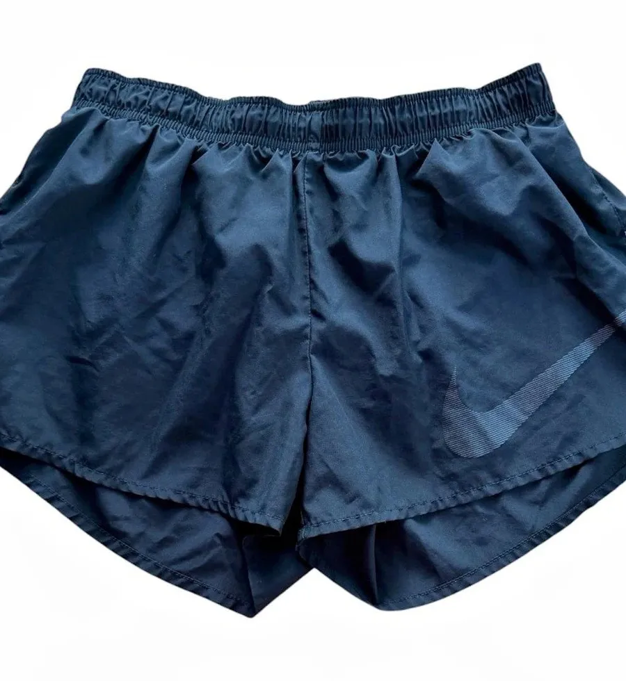 Nike Dri-FIT Womens Medium Black Running Shorts Elastic Waistband Drawstring