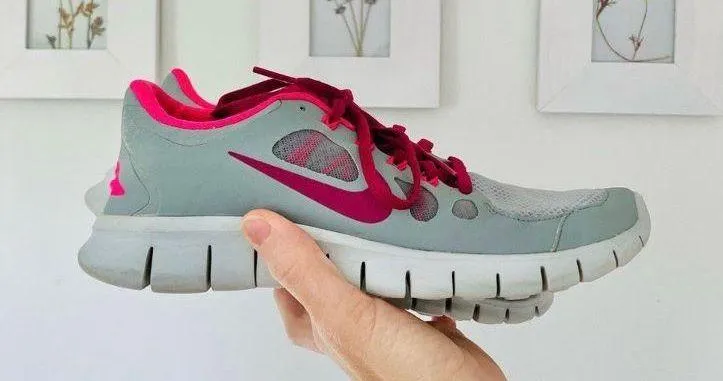 Free Run 5.0 Gray Pink Athletic Shoes Running Sneaker Tennis Shoe 7