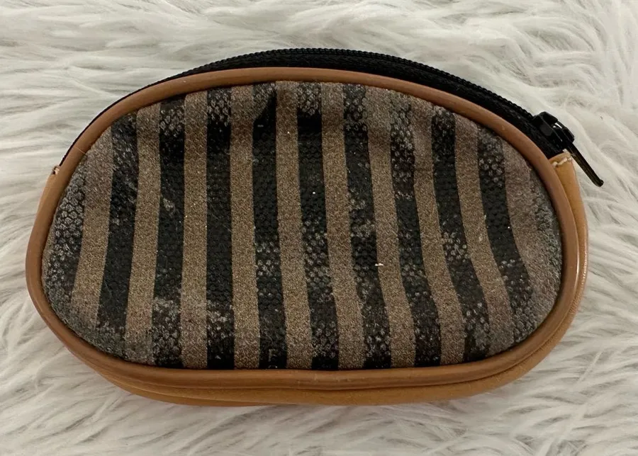 FENDI Vintage Stripe Coin Purse Bag