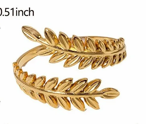 Gold Leaf Wrap Adjustable Ring