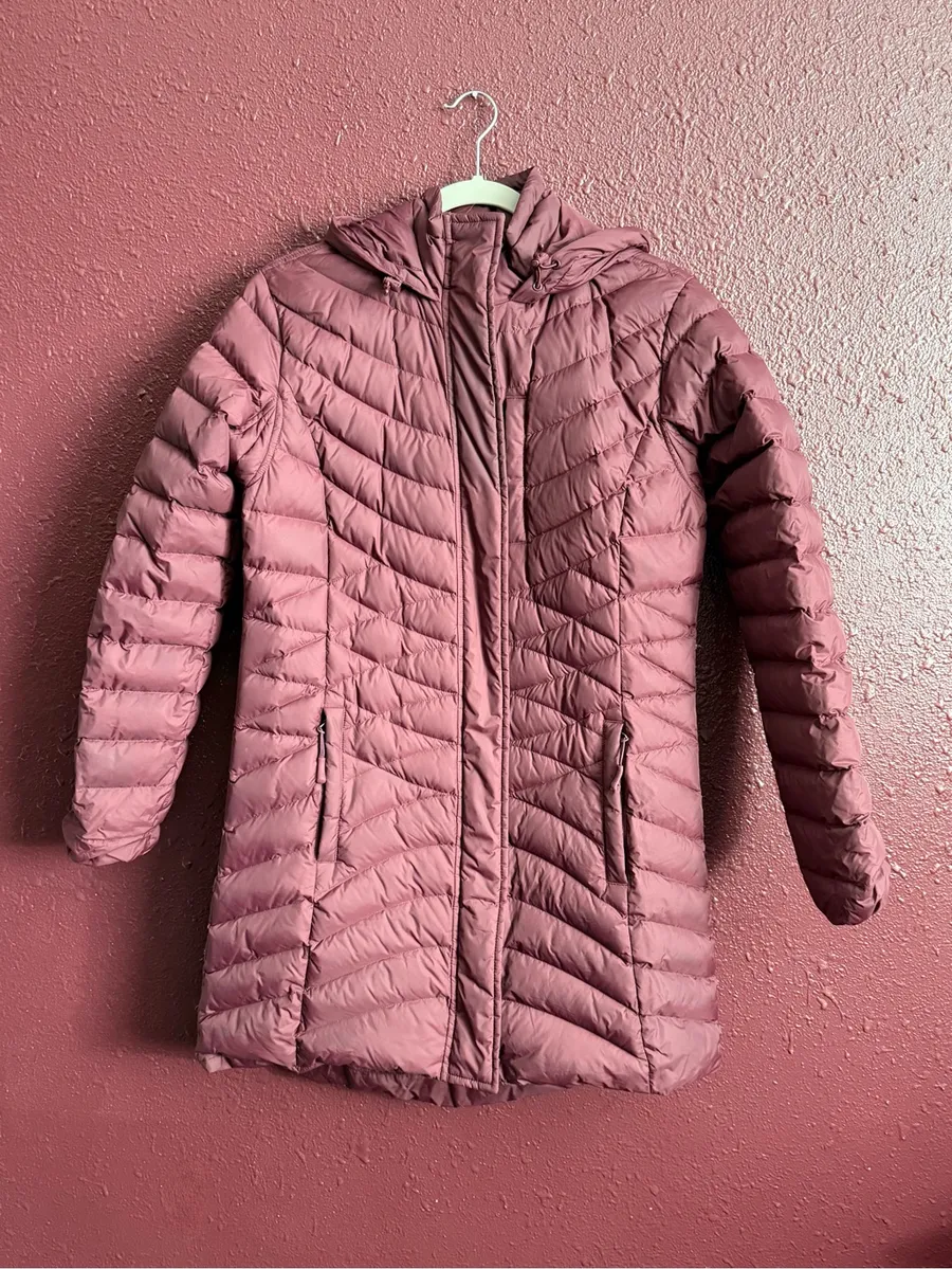 Women's Cold Faithful Duck Down Hooded Parka Medium Pink