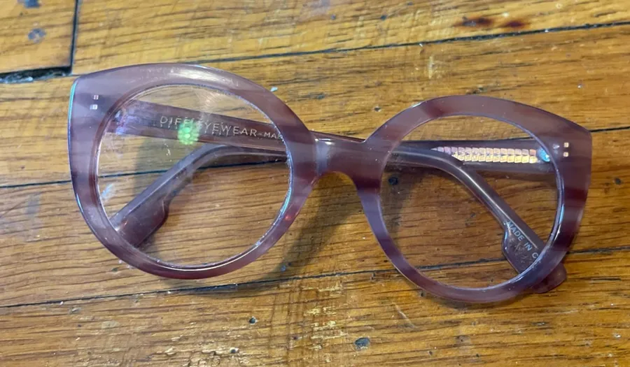 DIFF Blue Light Bloacking Round Pink Women’s Fashion Glasses
