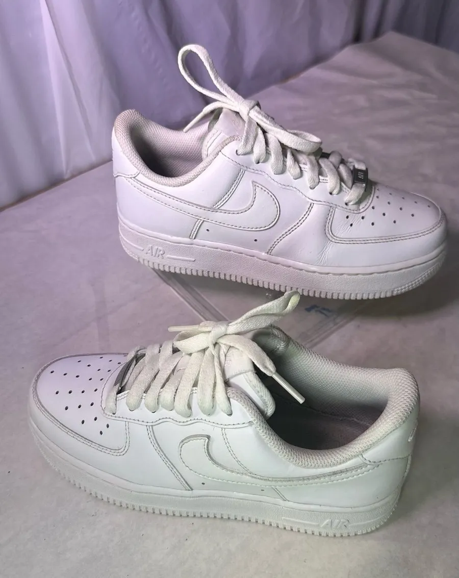 Nike White Low-Top Leather Sneakers