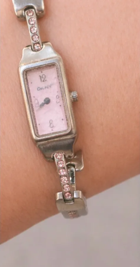 DKNY Ladies Vintage Quartz Watch Diamante Strap
