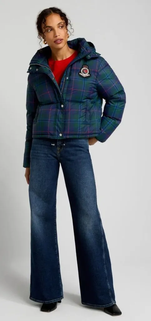 Lauren Ralph Lauren Plaid Crest Down Jacket