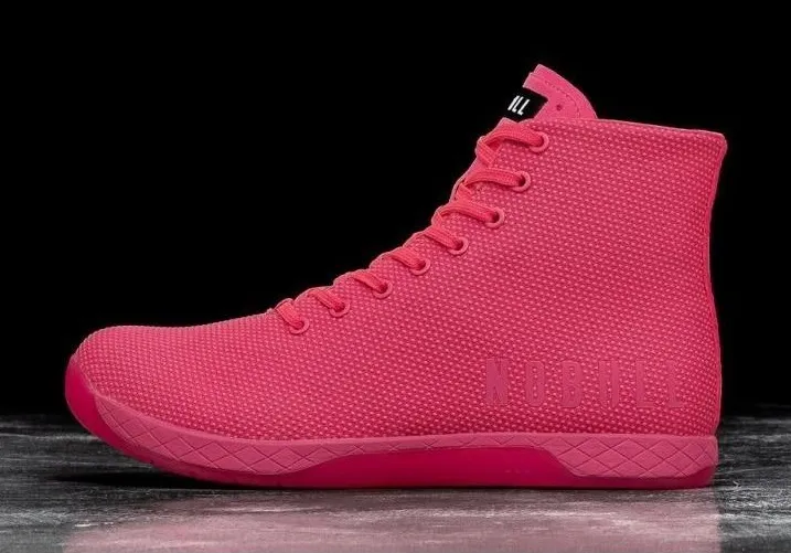 NOBULL No Bull Women 8 High Top Sneaker Trainer Pink SuperFabric Training Shoes