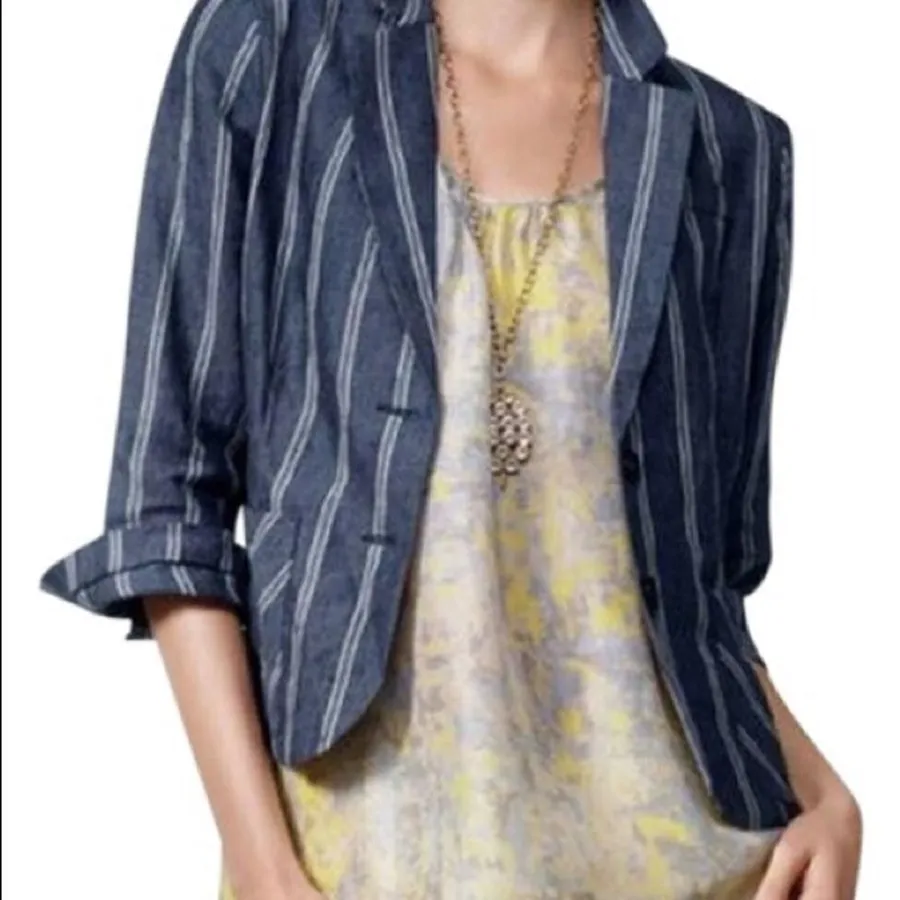 ✨ Linen Nautical Striped Blazer Jacket✨
