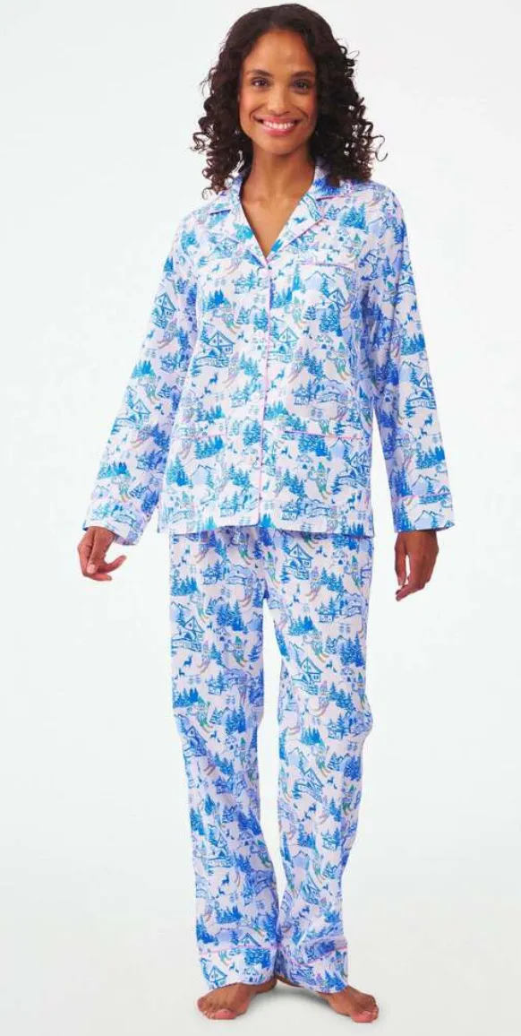 Roller Rabbit Ski Toile Pajama Set