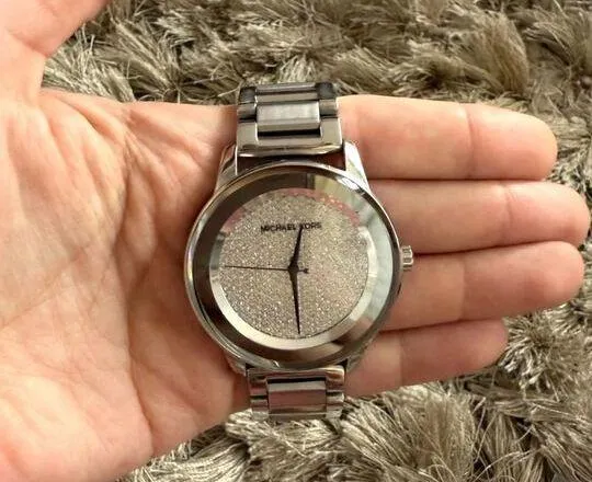 Michael Kors Kinley Silver Gem Pave Watch