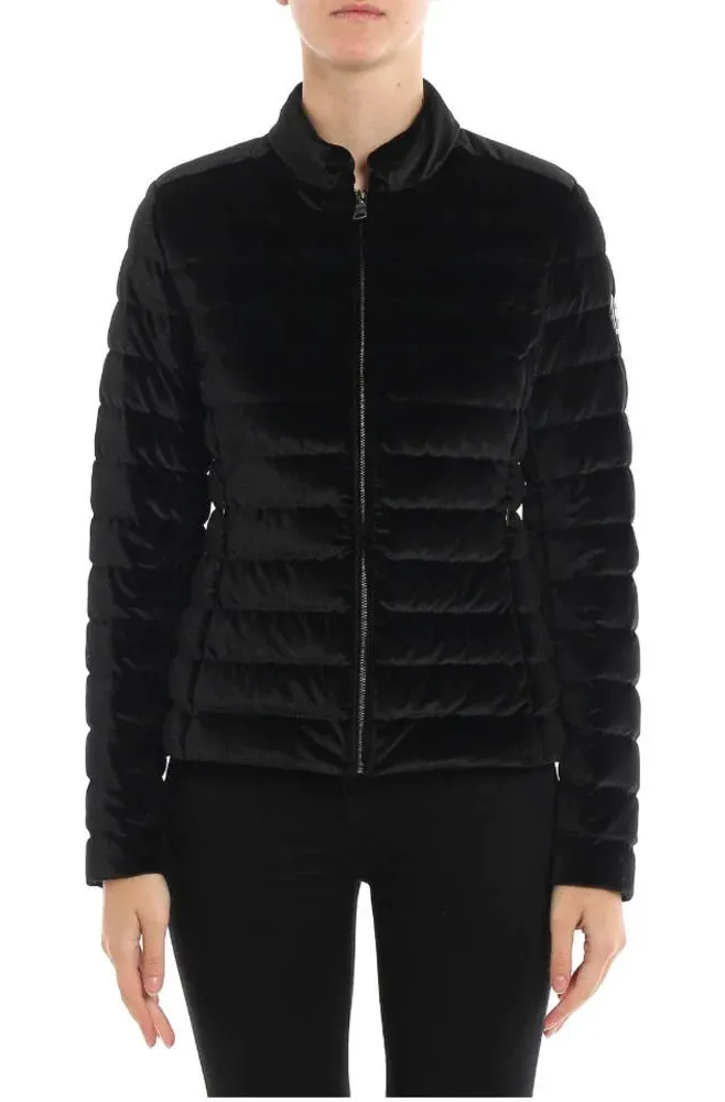COLMAR ORIGINALS Black Velvet Puffer Jacket Duck Down Size 46 / US 10