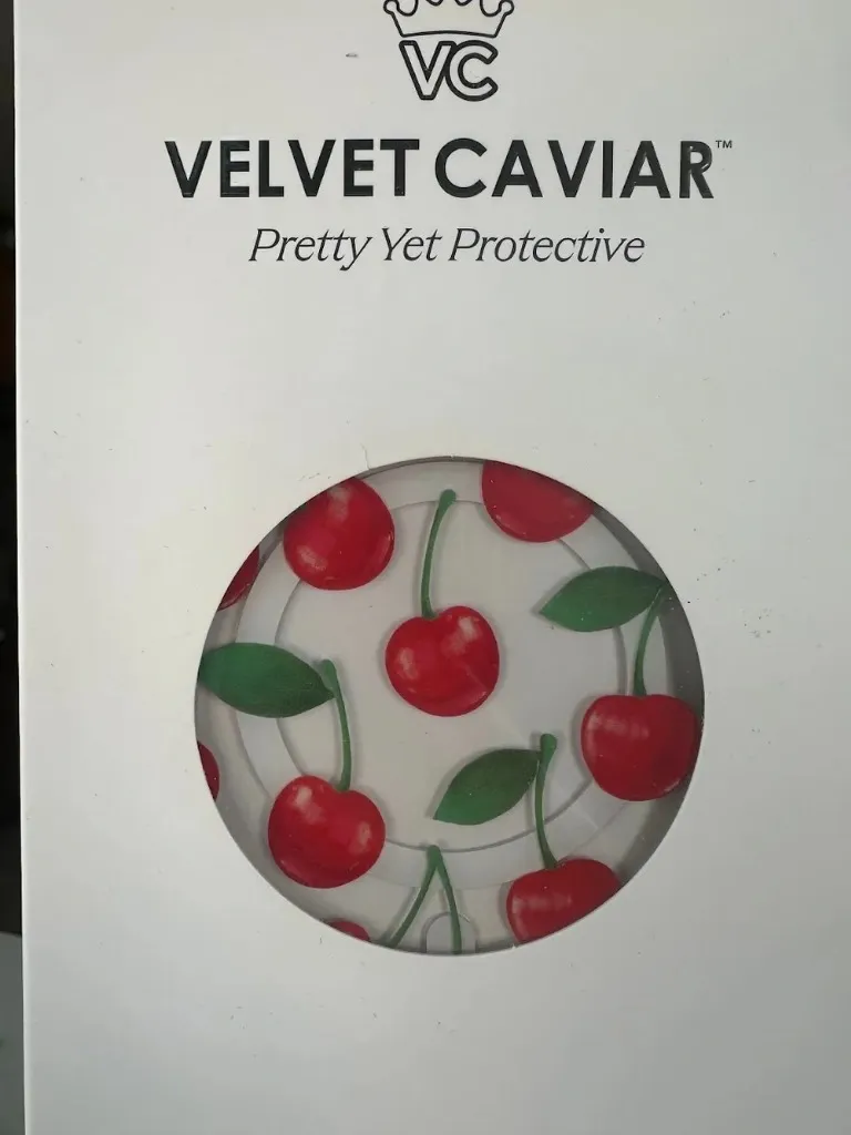 Velvet Caviar Cherry Print Phone Case Clear Protective iPhone 16Pro