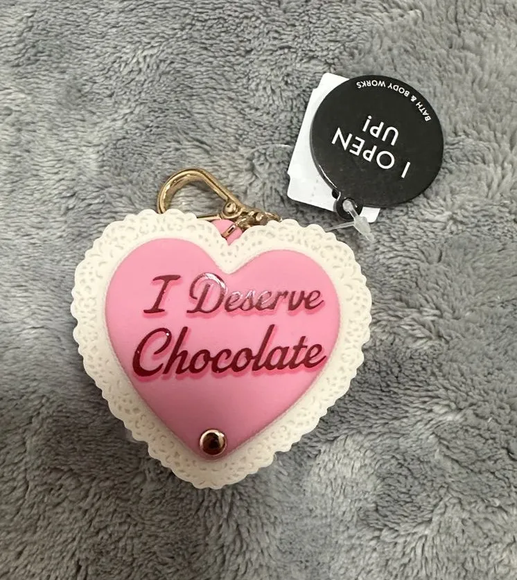 I Deserve Chocolate Heart Pocketbac Holder