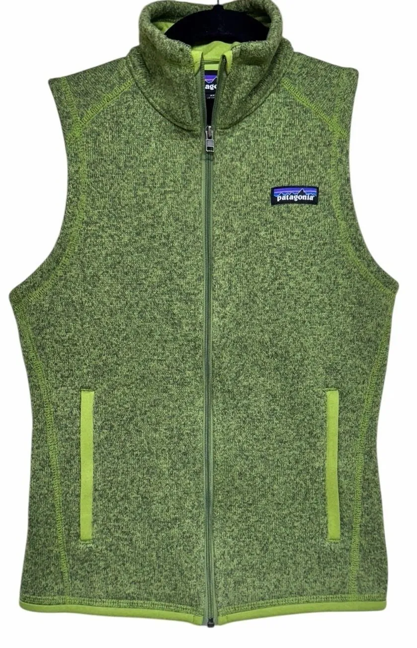 Patagonia Better Sweater Vest Full Zip Green Women's Size XXS