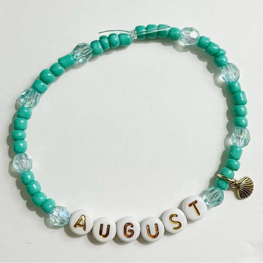 Taylor Swift Eras Tour Friendship Bracelet Folklore August