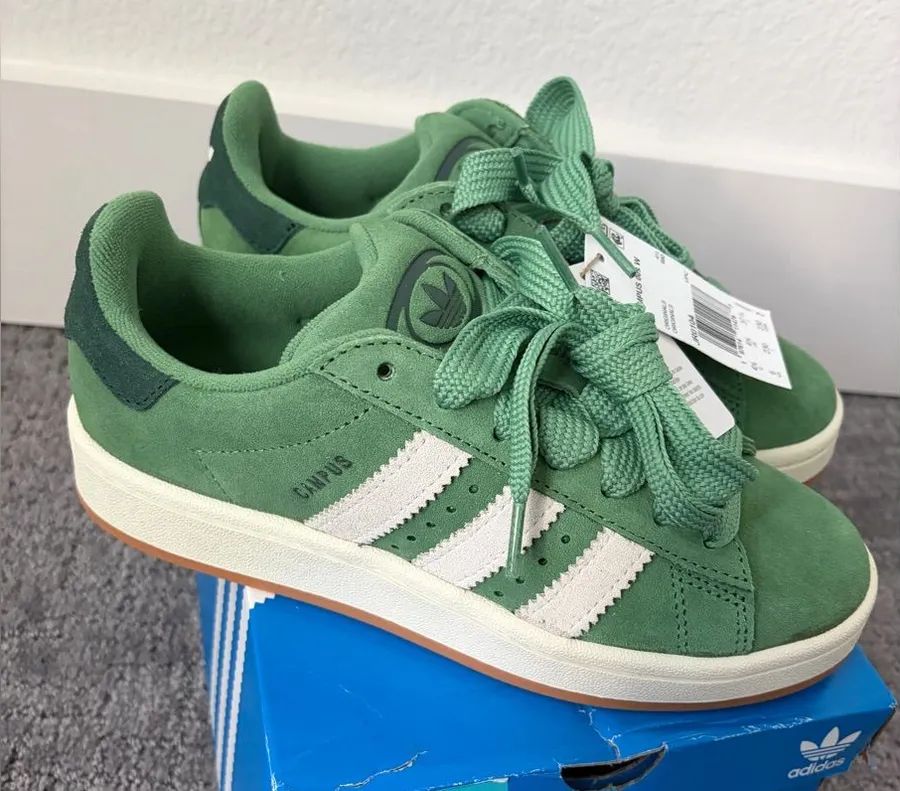 Adidas Women’s Campus 00s Suede Sneakers in Mineral Green | size 6
