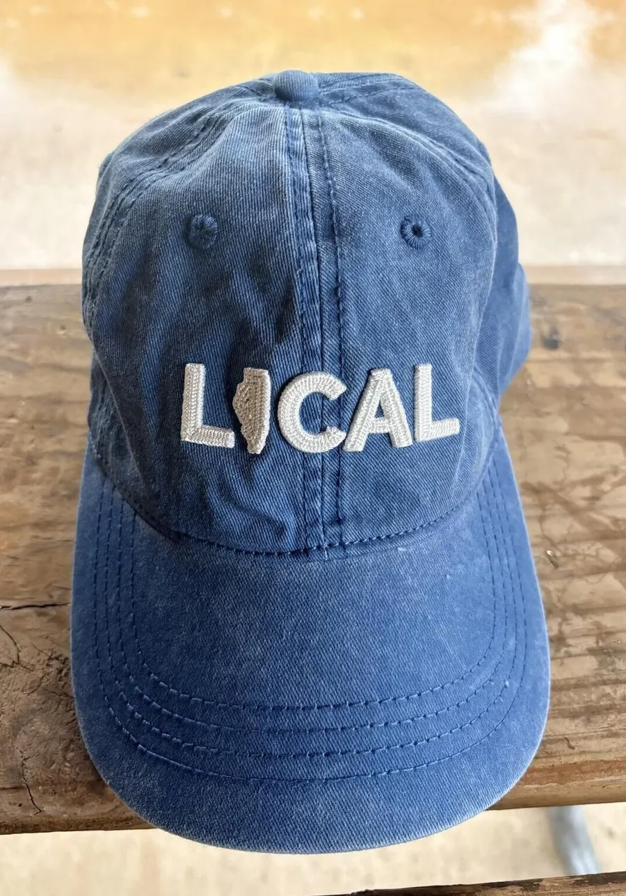 Local Illinois Embroidered Blue Adjustable Dad Hat Cap