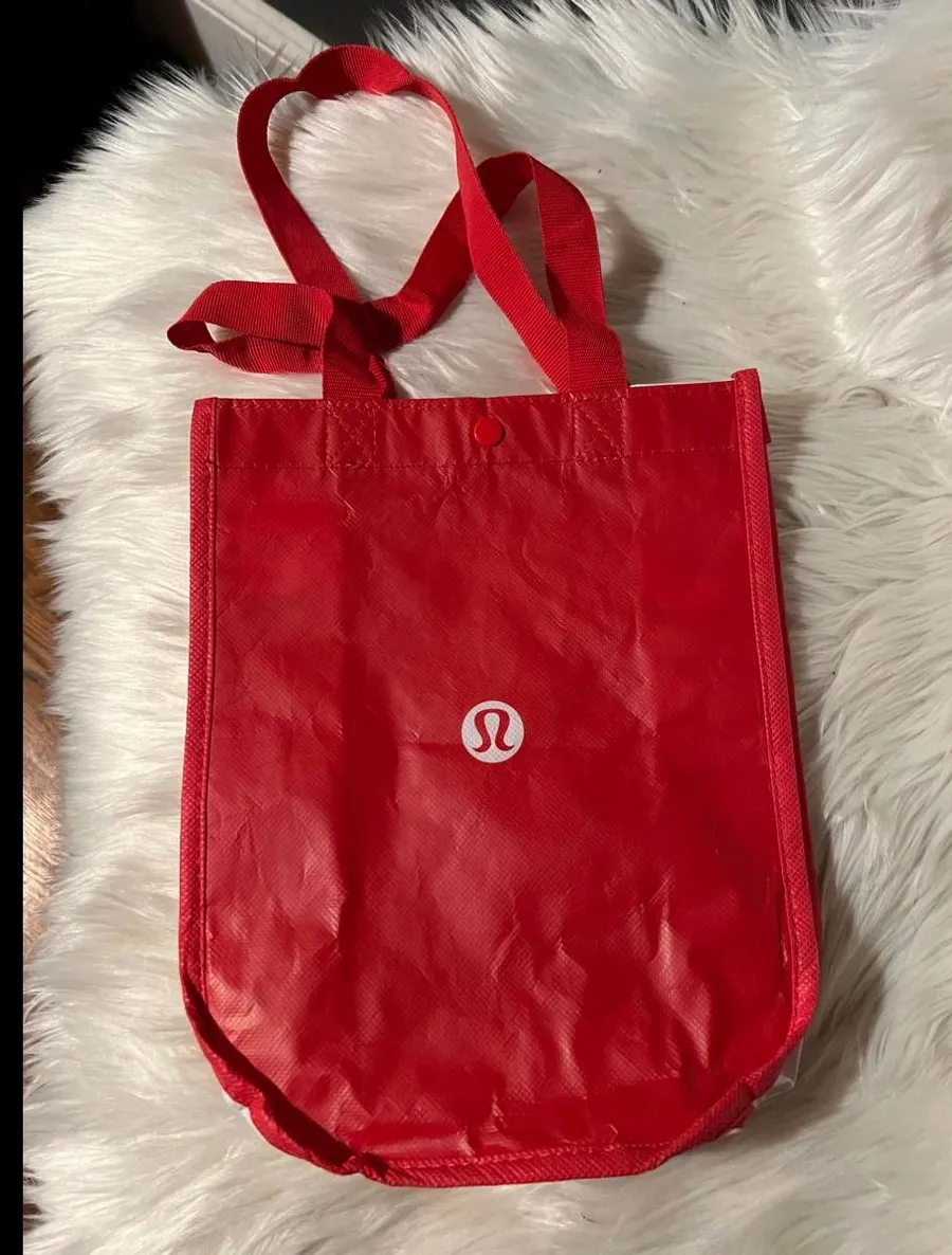 Lululemon Red Reusable Tote Bag