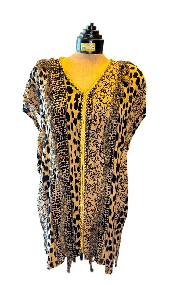 GIANNI BINI Animal/ Floral Print Women’s Swim Cover Up Size XS