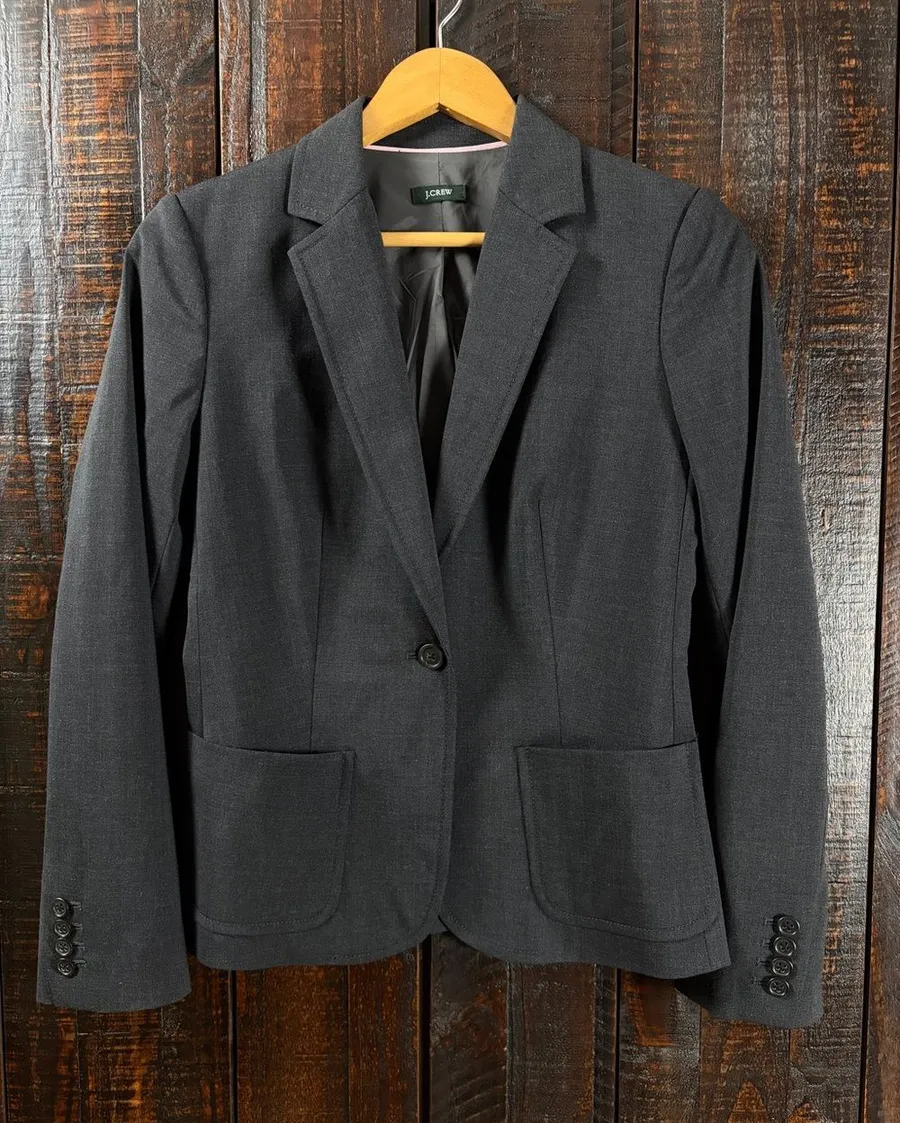 J.Crew Gray Vintage Blazer Size 4/SMALL