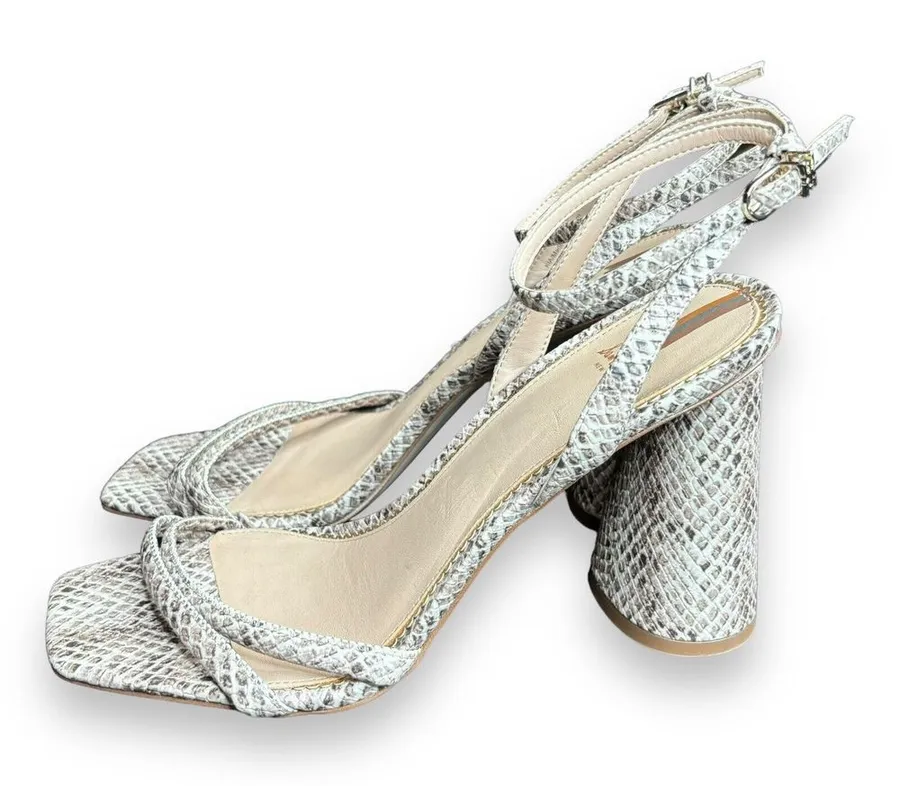 Sam Edelman Women Silver Heels Sz 10