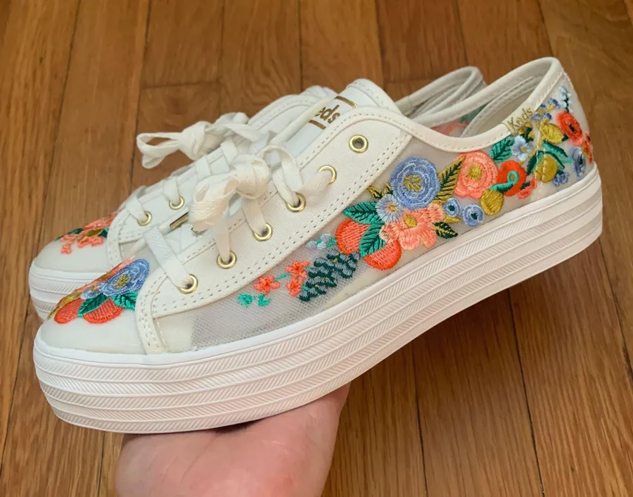 Floral Embroidered Shoes