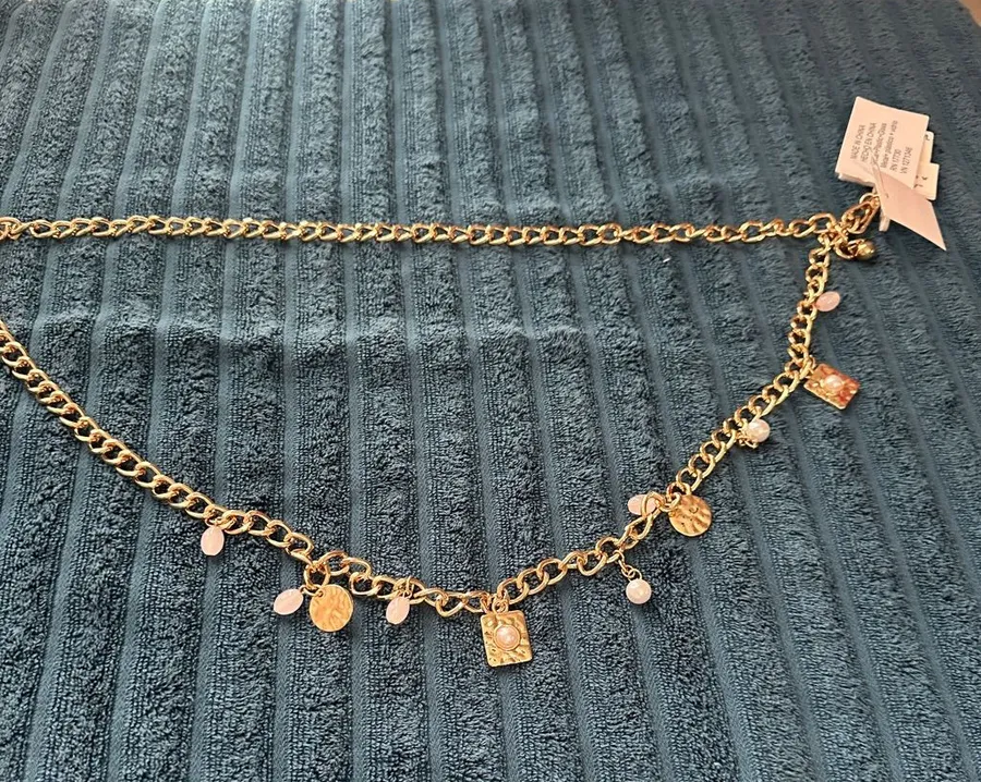 Ladies Gold Charm Chain Belt NWT by a new day
