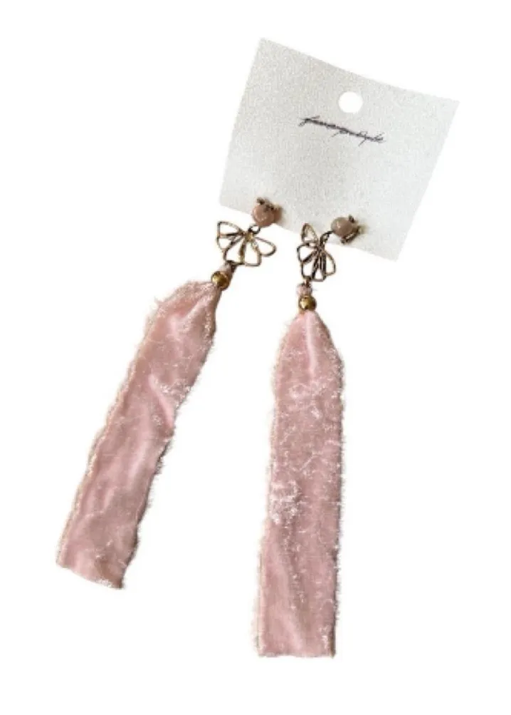 Free People Pink Tassel Earrings &