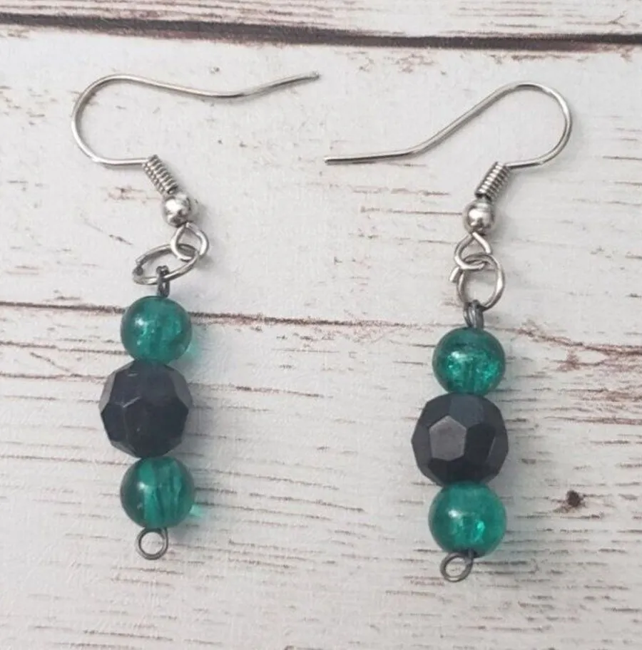 Vintage Earrings For Pierced Ears Beaded Dangle