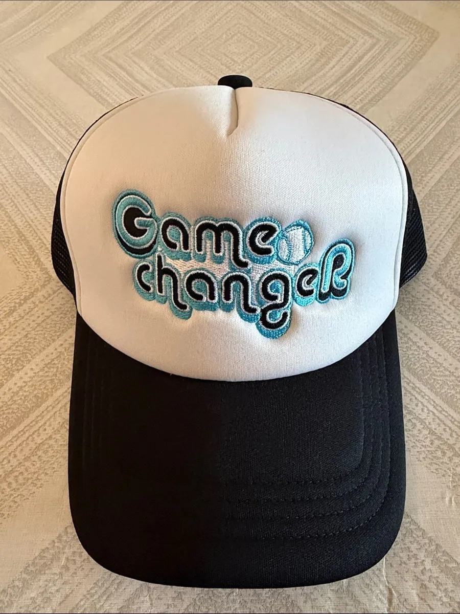 Game Changer Trucker Hat Black White Mesh Snapback Baseball Cap Like New