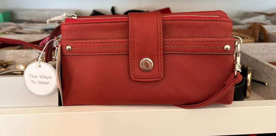 Relic Tomato Red women’s bag / checkbook with long and short strap