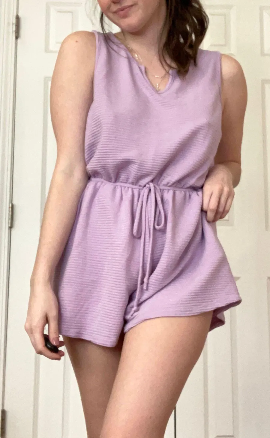Sophie & Trey Nwt Purple Ribbed Romper