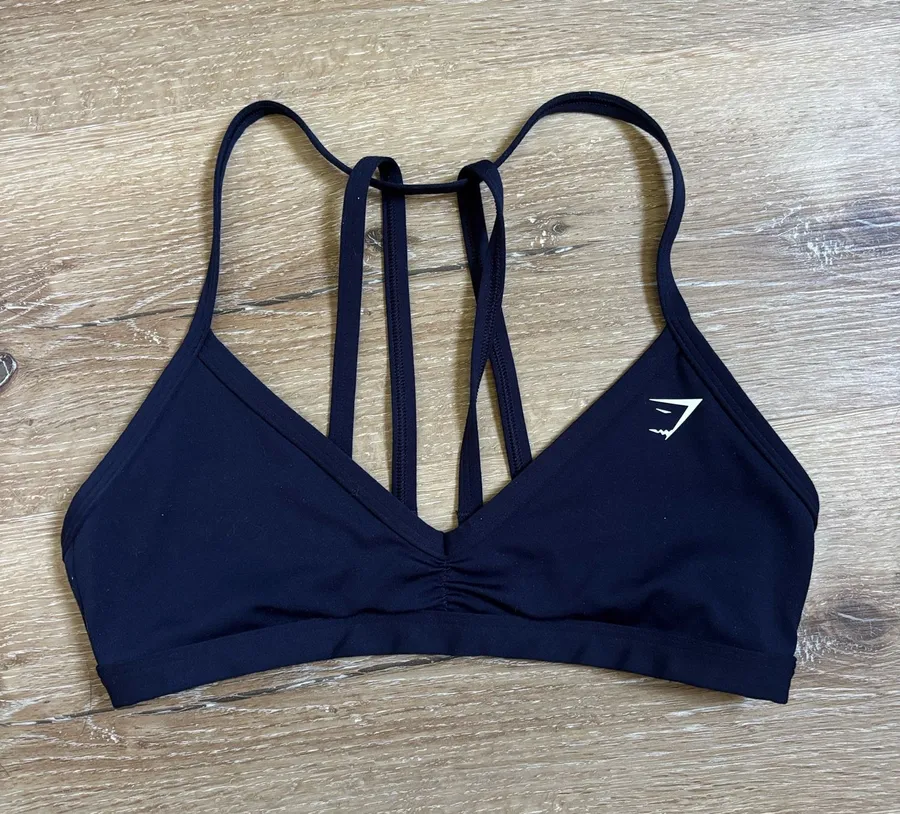 Gymshark Minimal Halterneck Sports Bra Midnight Blue
