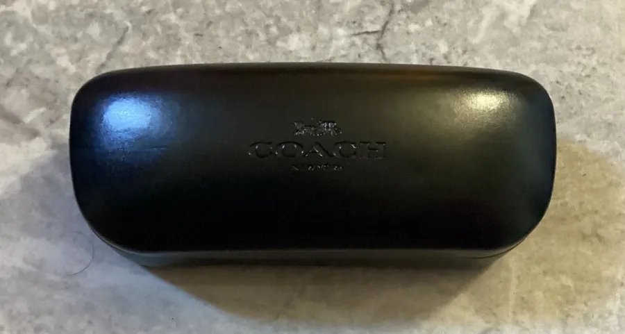 Coach Black Hard Clamshell Sunglasses Case Eyeglasses Protector Logo Case