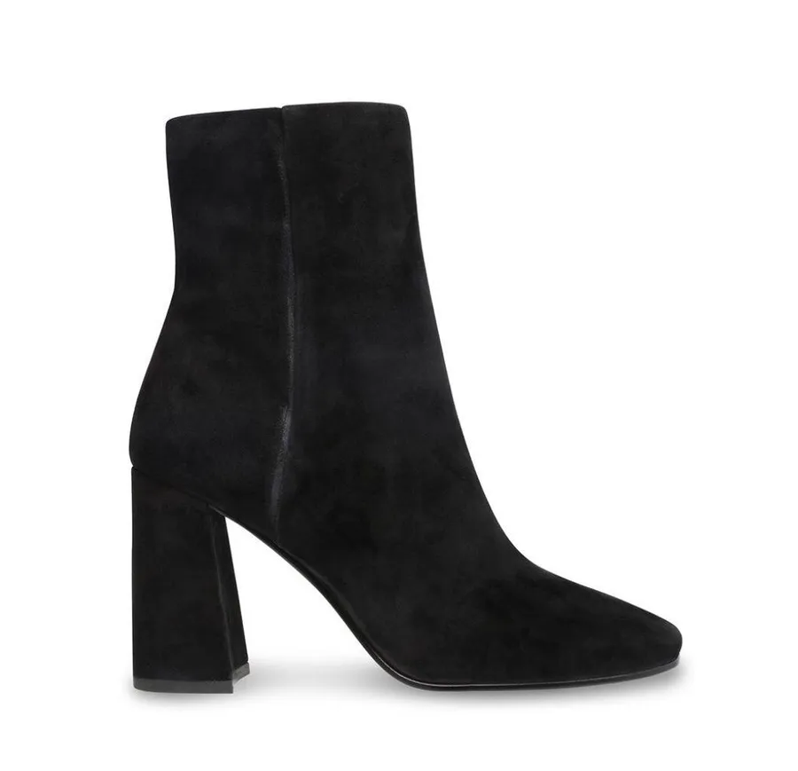 NEW Embry Black Suede Heeled Booties