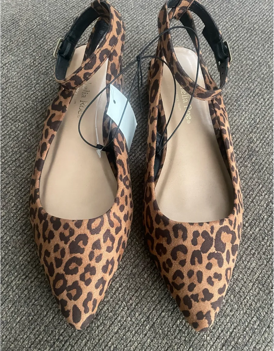 Ophelia Roe Slingback 1” Heel Ankle Strap Shoes