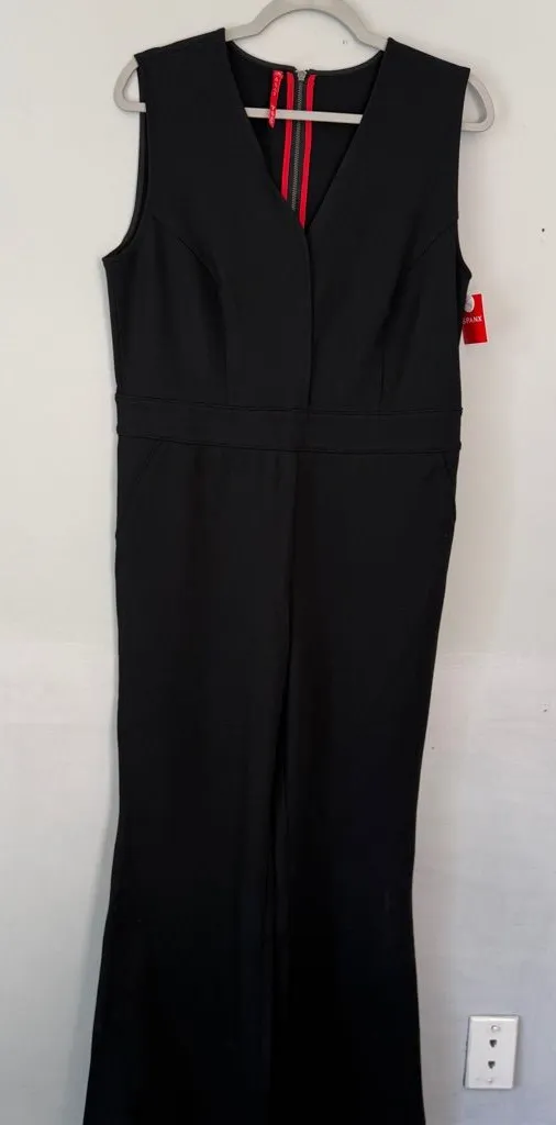 SPANX The Perfect Sleeveless Jumpsuit Black Large Petite NEW NWT