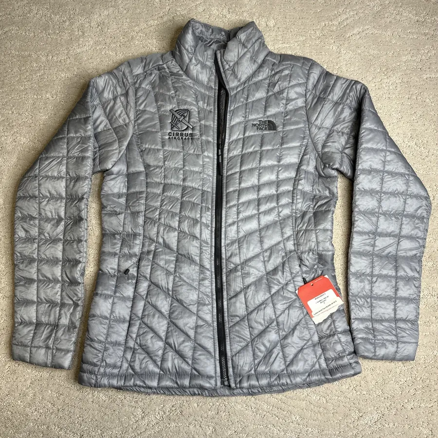 NEW Women's The North Face Small Thermoball Trek Jacket Grey Full Zip